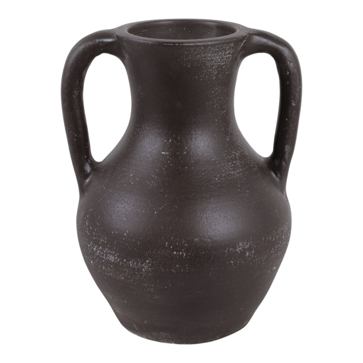 11" x 9" Terracotta Jug Vase With Handles - Brown