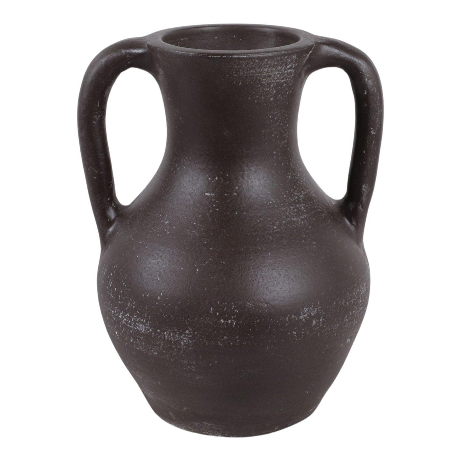 11" x 9" Terracotta Jug Vase With Handles - Brown