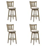 Isla - 26" Putty Brown Counter Height Rubberwood Swivel Barstool