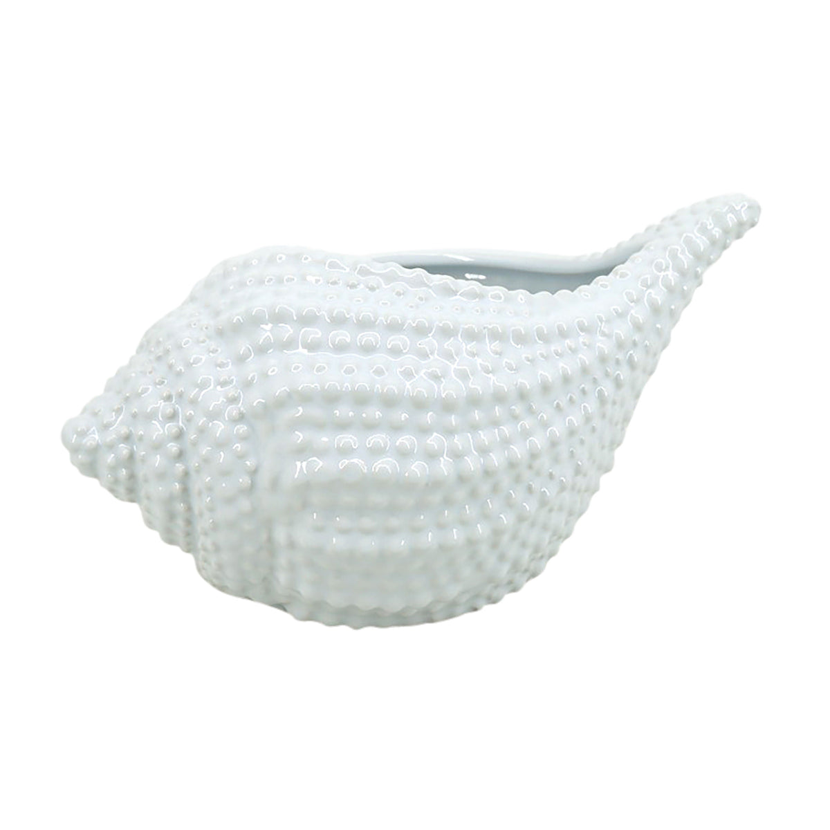 10" Seashell Planter - White