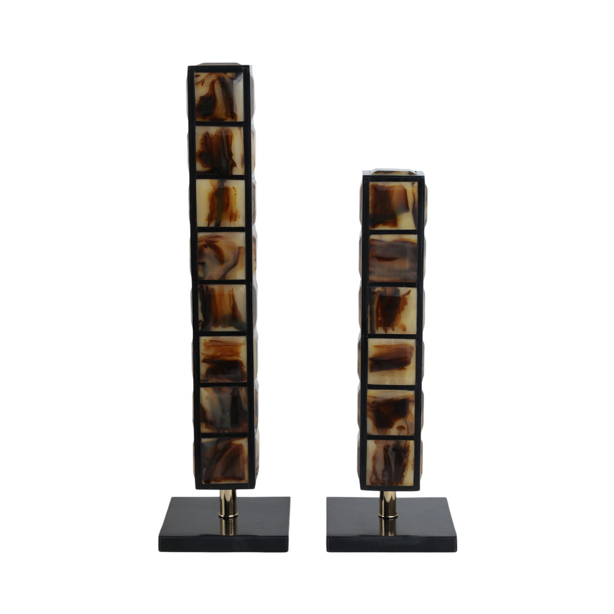 21" / 16" Newry Towers (Set of 2) - Dark Brown / Light Brown