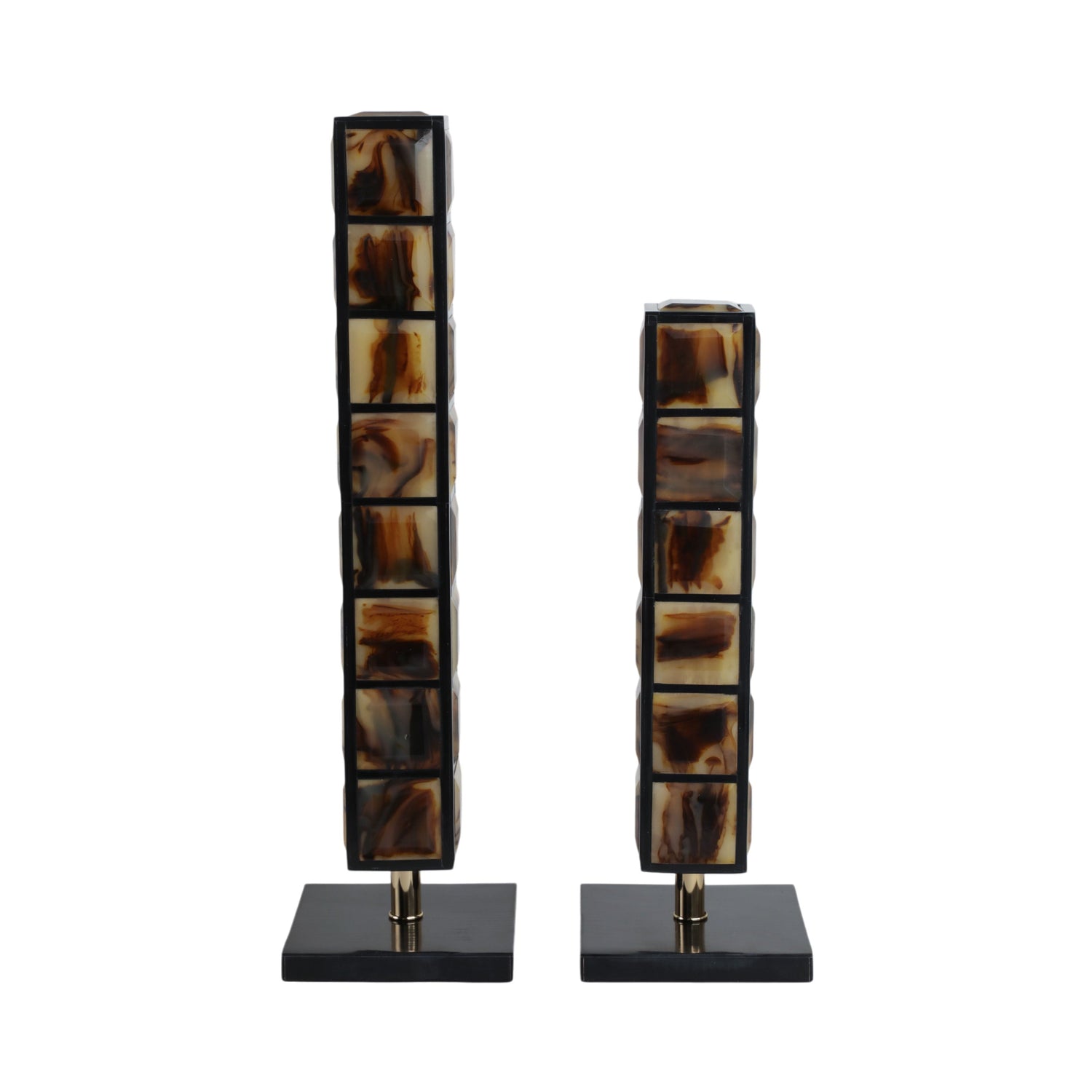 21" / 16" Newry Towers (Set of 2) - Dark Brown / Light Brown