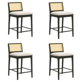 Tobias - Coastal Modern Wood Counter Height Kitchen Bar Stool