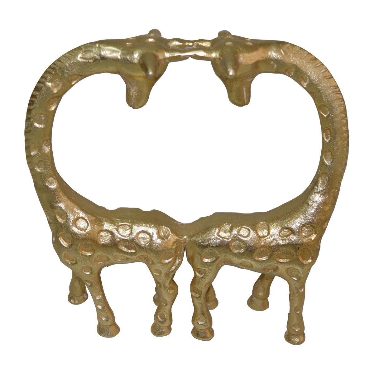 Metal 10" Couple Girraffe - Gold