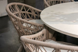 Dana - Rope Dining Chair, With Self Welt - Linen Canvas