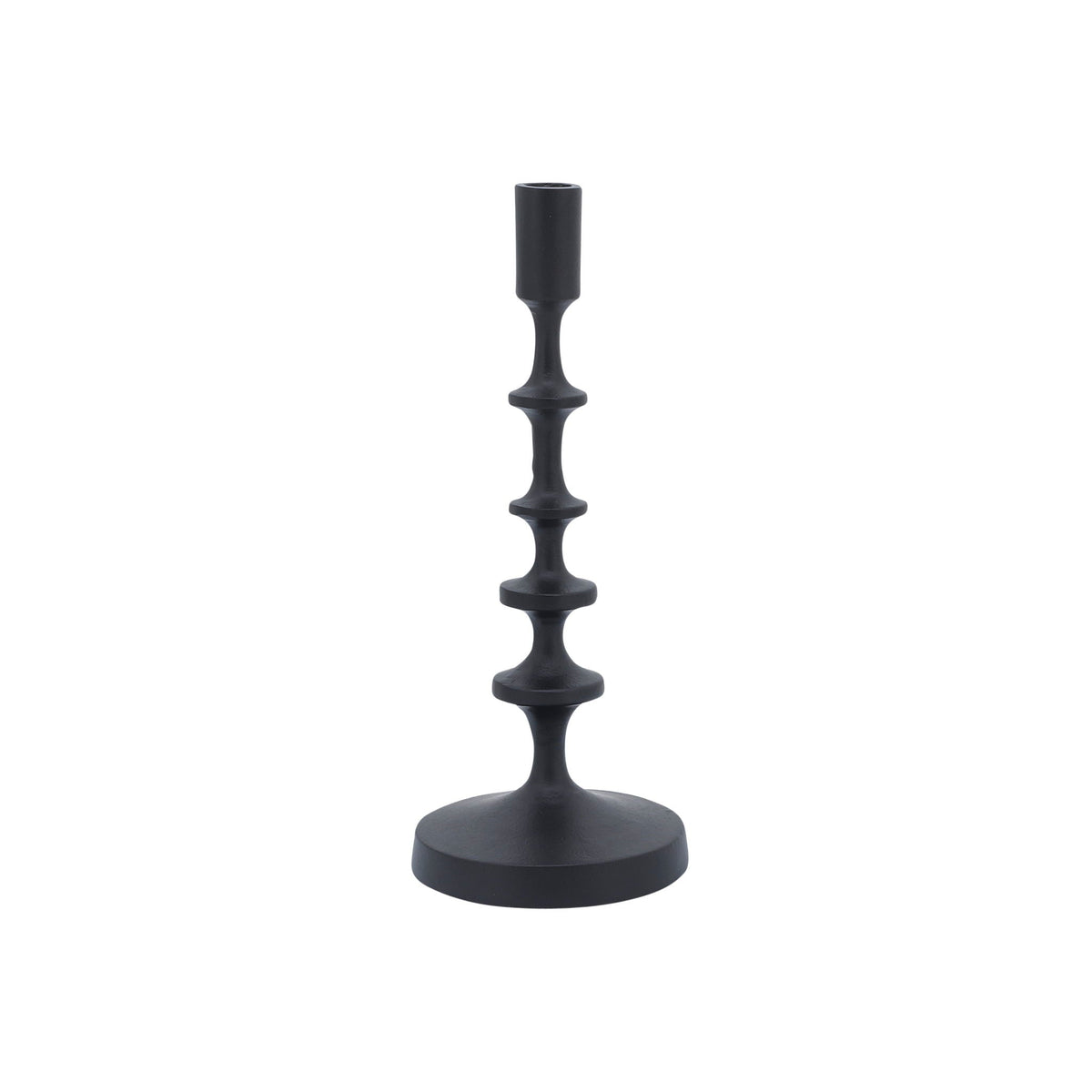 Metal Taper Candle Holder 13" - Black