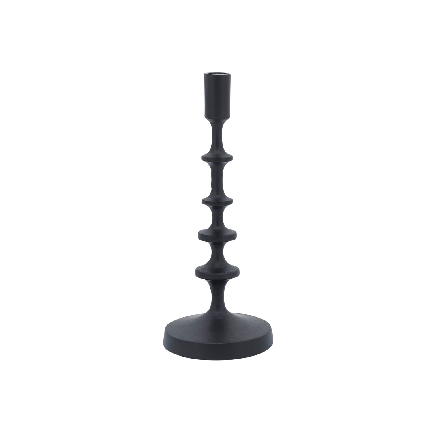 Metal Taper Candle Holder 13" - Black