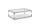 8YW421 Jasper Coffee Table In Acrylic - White Glass - Pss