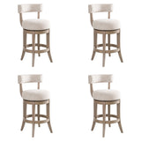 Mystic - Solid Wood Upholstered 26" Counter Height Swivel Barstool