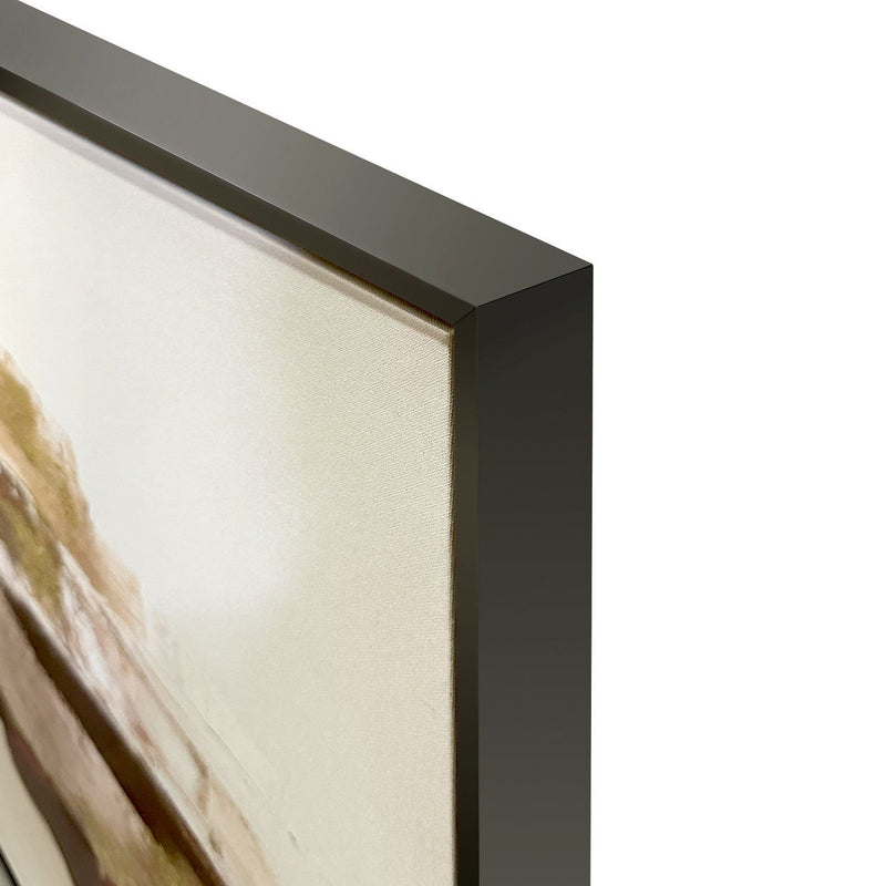 Solo II - 24" x 72" Painting Art by Buddy Whitlock - Dark Gray / Pearl Silver