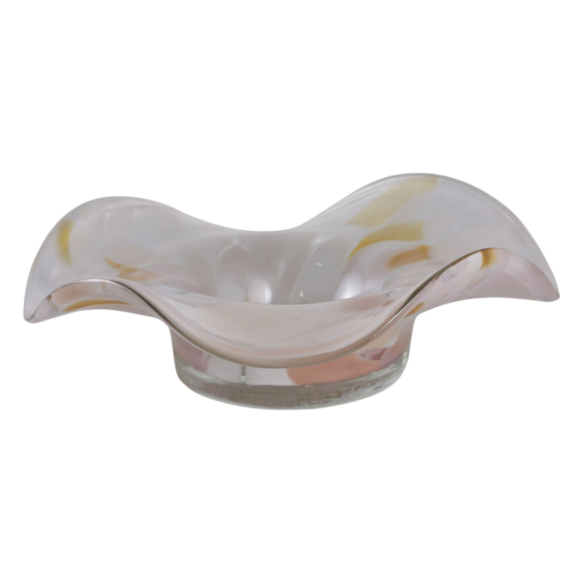 9" Scinder Glass Bowl - Amber