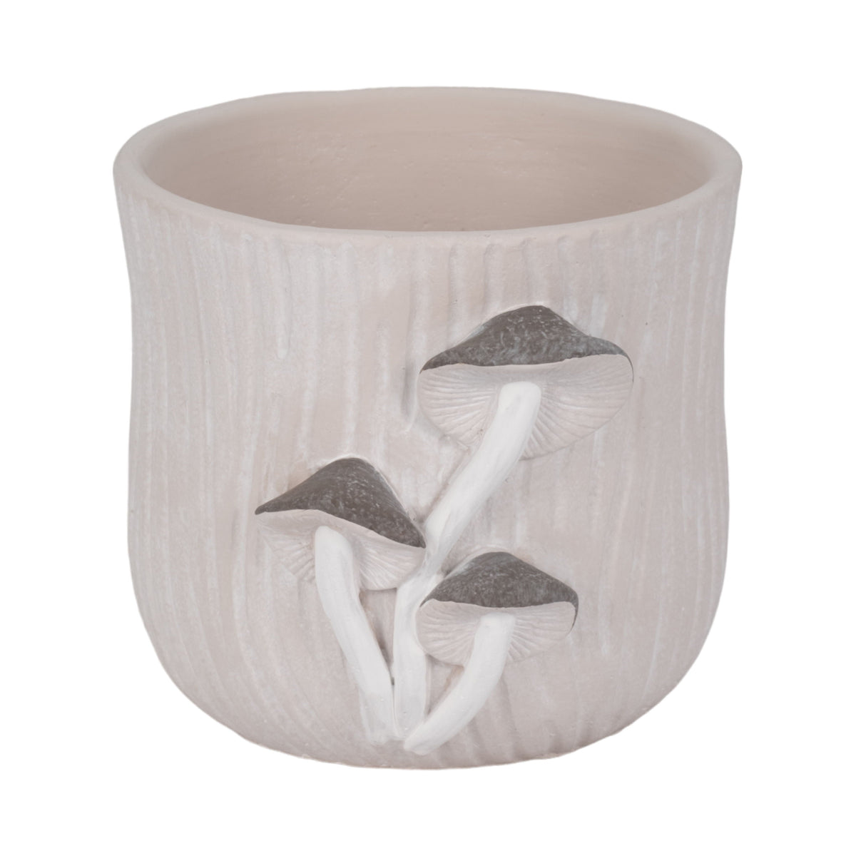 Mushroom Applique Planter - Gray