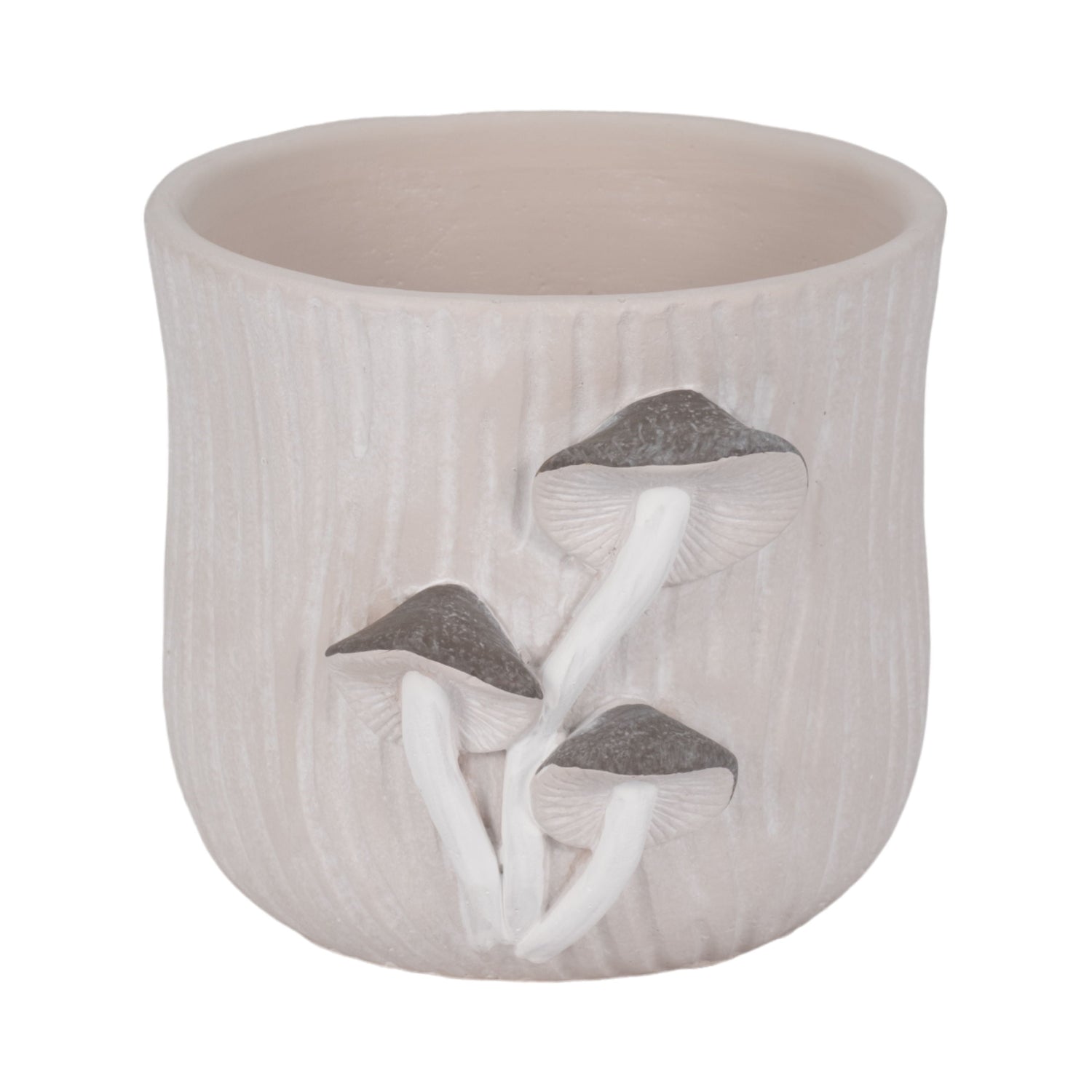 Mushroom Applique Planter - Gray