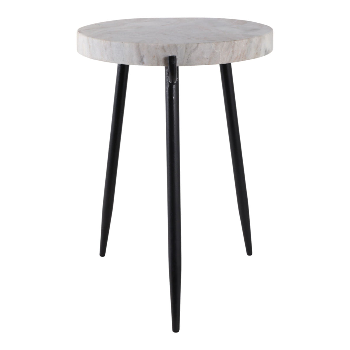 21" Avondale Marble Accent Table - White