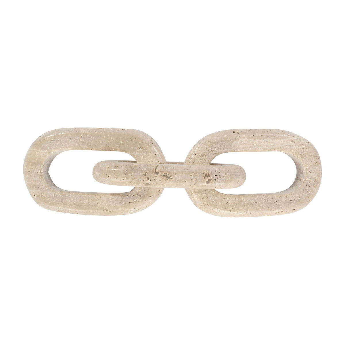 Travertine 14" 3 Link Chain Decor - Tan