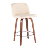 Tintori - Fixed - Height Counter Stool - Round Chrome Footrest (Set of 2)