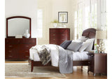 BR15S6 Brighton Wood Sleigh Bed In Cinnamon