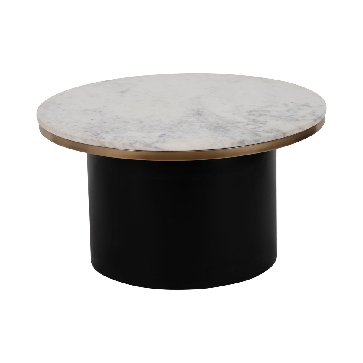 Metal 30" Cylinder Coffee Table - Black