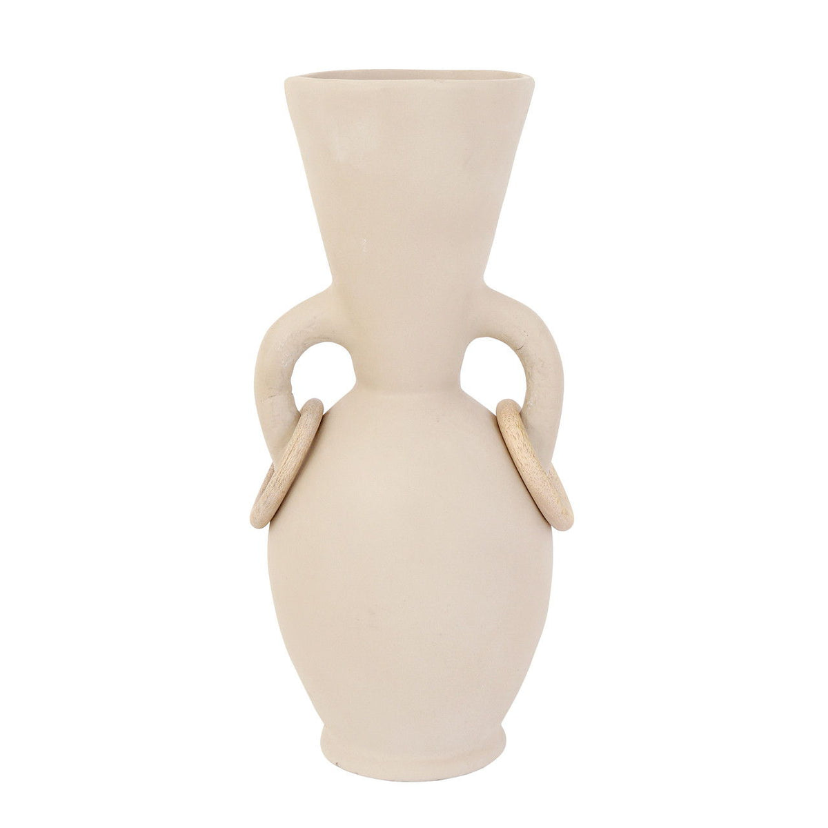 18" Xixa Natural Large Ecomix Vase - Ivory / Beige