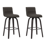 Vienna - 26" Swivel Counter Stool - Black Wood