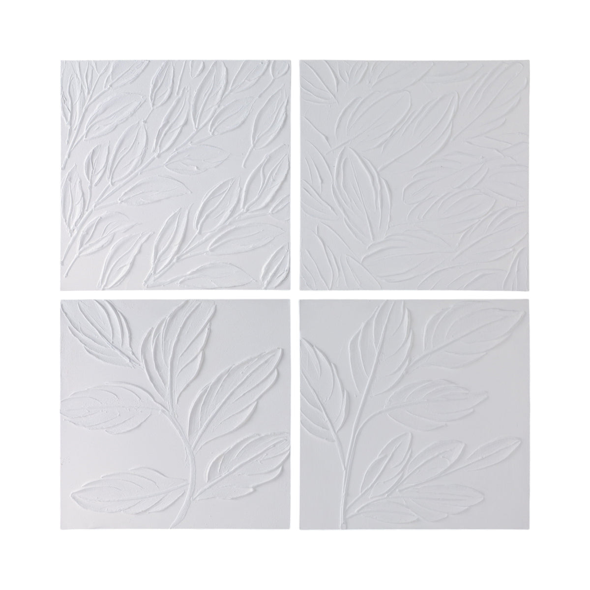 20" x 20" Maeve Handpainted Dimensional Wall Art (Set of 4) - Ivory