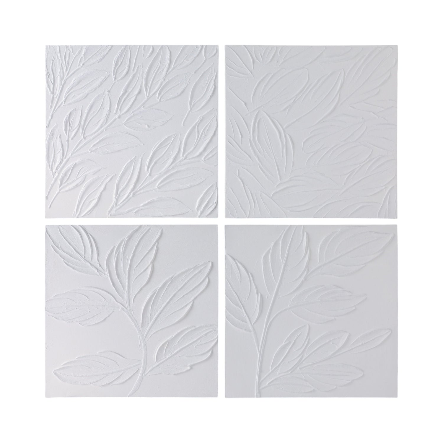 20" x 20" Maeve Handpainted Dimensional Wall Art (Set of 4) - Ivory