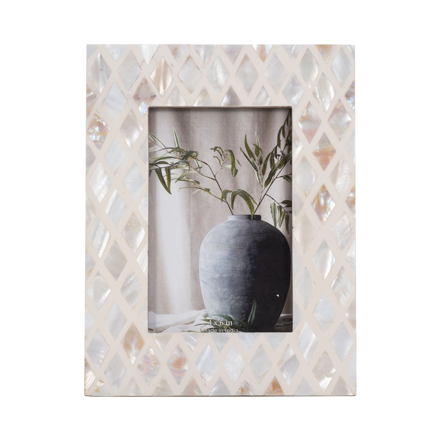 4" x 6" Capiz Diamond Photo Frame - Multi