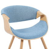 Butterfly - Upholstered Dining Chair - Brown Oak