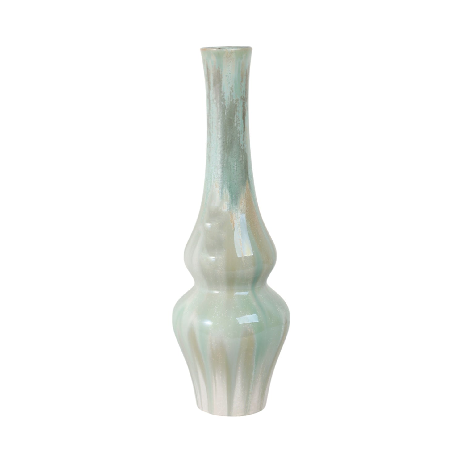Everette Medium Ceramic Vase - Light Blue