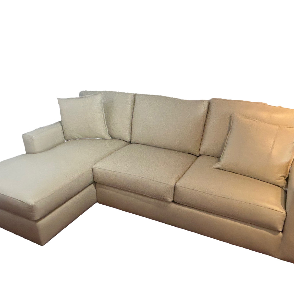 White Leather Sectional