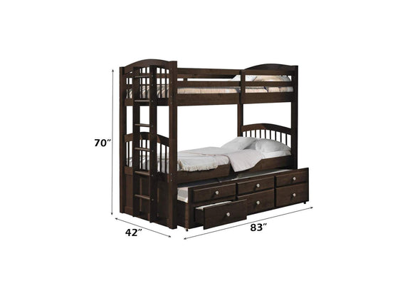 40000 Micah Twin-Twin Bunk Bed with Trundle and Storage