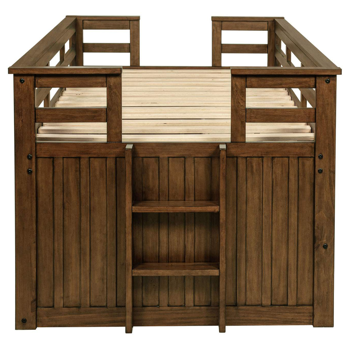 400716T Carlsbad Wood Twin Captains Bed With Trundle Medium Brown