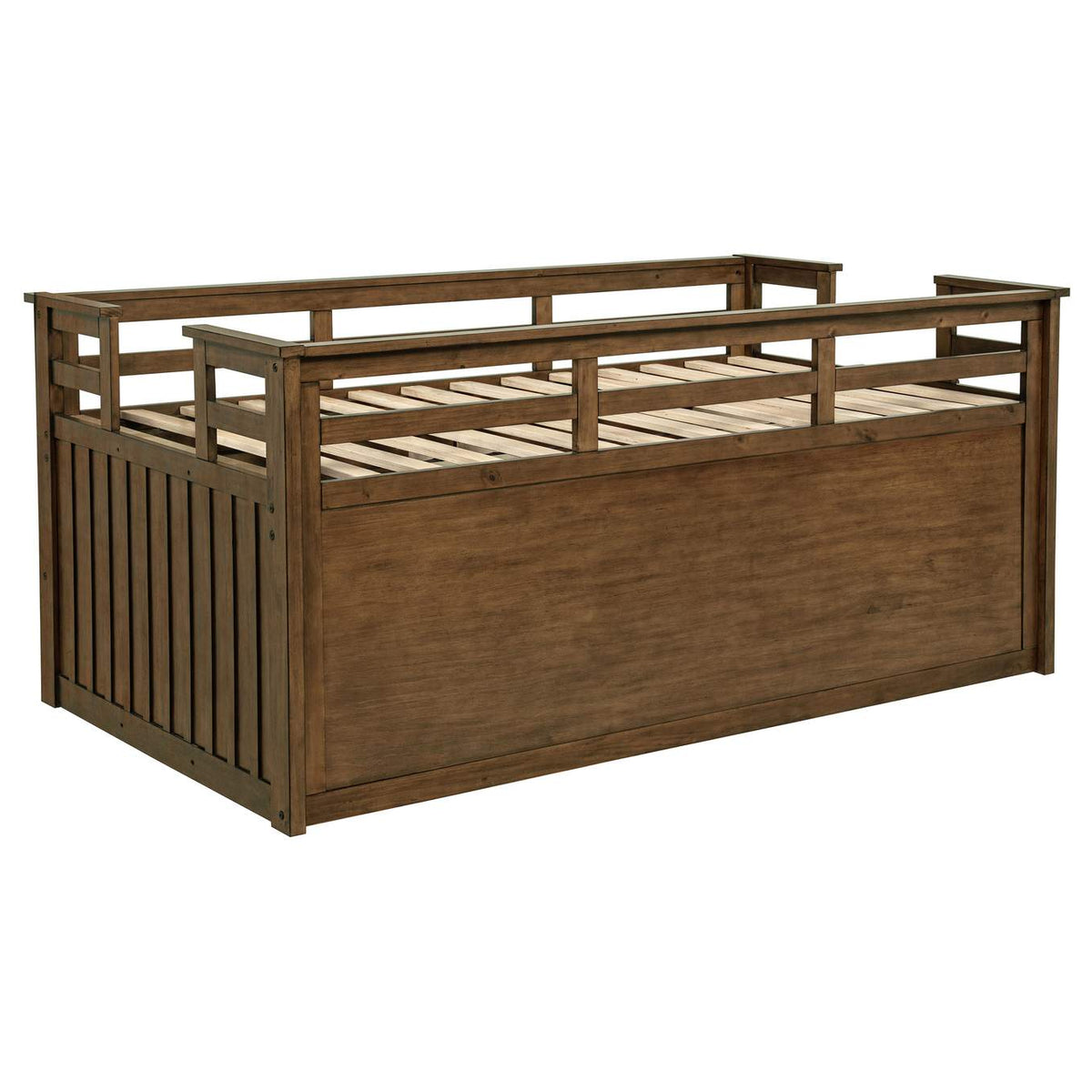 400716T Carlsbad Wood Twin Captains Bed With Trundle Medium Brown