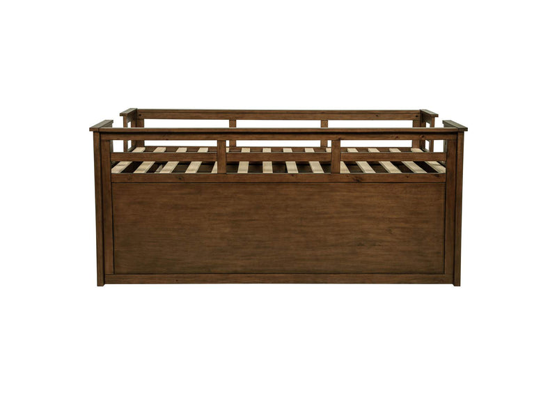 400716T Carlsbad Wood Twin Captains Bed With Trundle Medium Brown