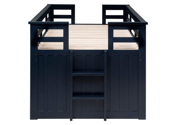 401980T Carlsbad Wood Twin Captains Bed With Trundle Navy Blue