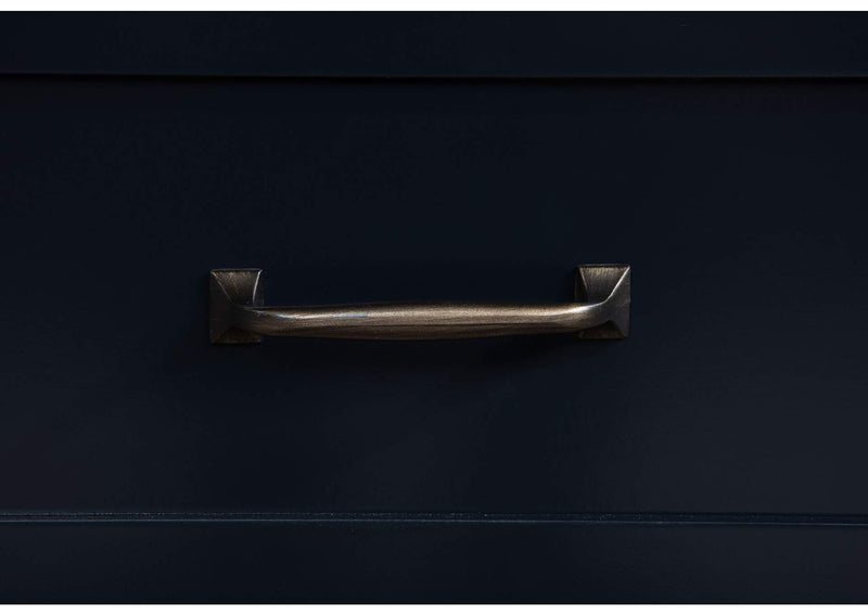 401980T Carlsbad Wood Twin Captains Bed With Trundle Navy Blue