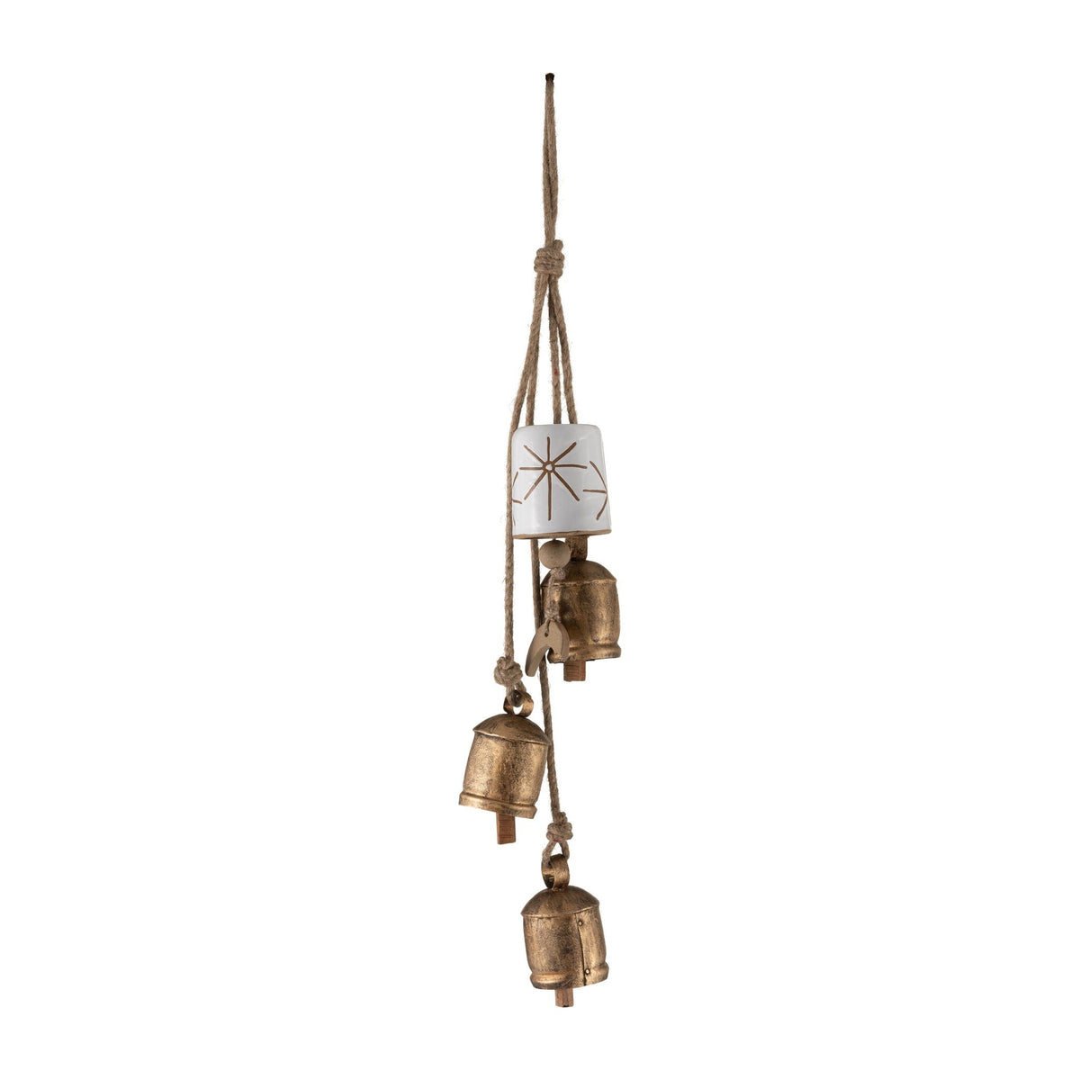 Metal / Ceramic - 28" Bell Clusters - Gold / White