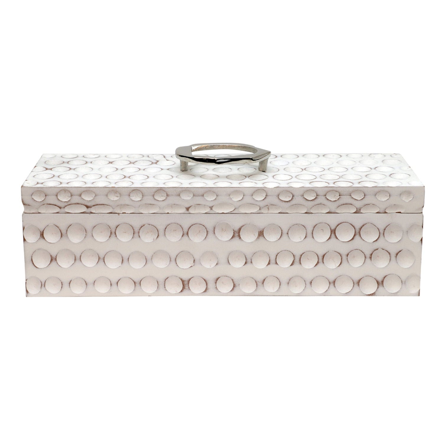 18" Griffon Wood Box - White