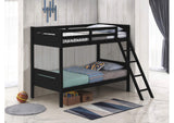 405051BLK Littleton Wood Twin Over Twin Bunk Bed Black