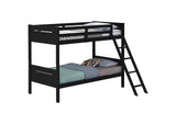 405051BLK Littleton Wood Twin Over Twin Bunk Bed Black