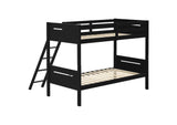 405051BLK Littleton Wood Twin Over Twin Bunk Bed Black