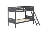 Littleton Wood Twin Over Twin Bunk Bed Grey