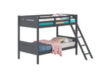 405051GRY Littleton Wood Twin Over Twin Bunk Bed Grey