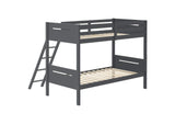 405051GRY Littleton Wood Twin Over Twin Bunk Bed Grey