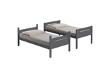 405051GRY Littleton Wood Twin Over Twin Bunk Bed Grey