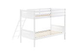 405051WHT Littleton Wood Twin Over Twin Bunk Bed White