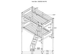 405051WHT Littleton Wood Twin Over Twin Bunk Bed White