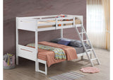 405052WHT Littleton Wood Twin Over Full Bunk Bed White