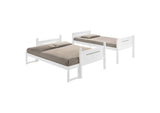 405052WHT Littleton Wood Twin Over Full Bunk Bed White