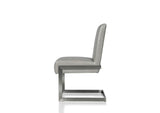 3N2563 Coral Synthetic Leather Upholstered Dining Chair (Set of 2)